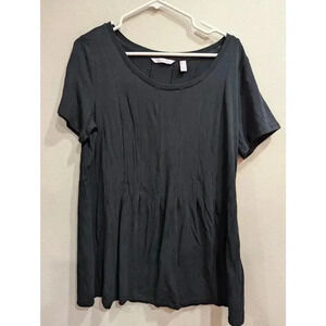 Women's scoop neck black T-shirt by Any Body size XL